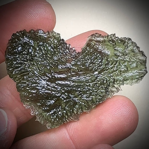 Natural Moldavite Heart I 12.23g I Marouskovo Pole