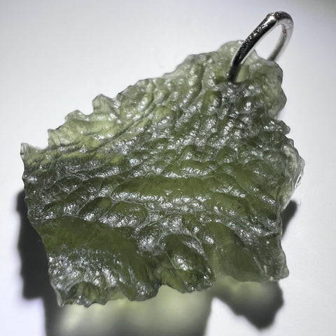 2.23g Natural Moldavite Sterling Silver Pendant