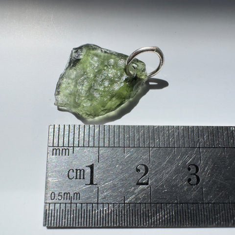 Sterling Silver Moldavite Pendant | 1.1g | Vrabce
