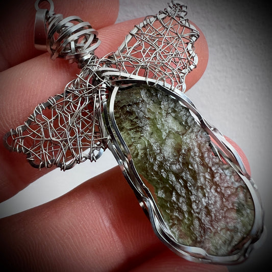 Moldavite Angel Pendant I 2.70g I Marouskovo Pole