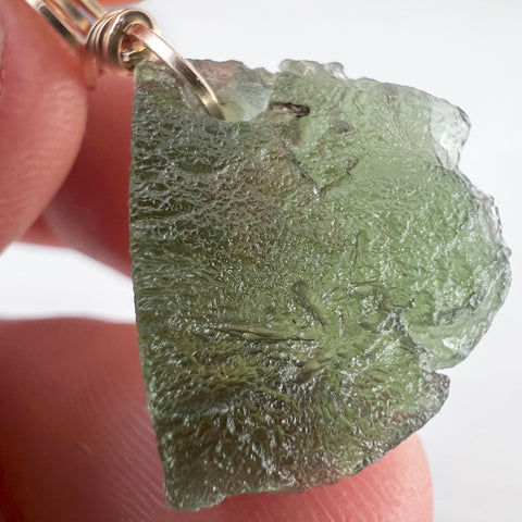 3.03g Moldavite Pendant - Gold Bale