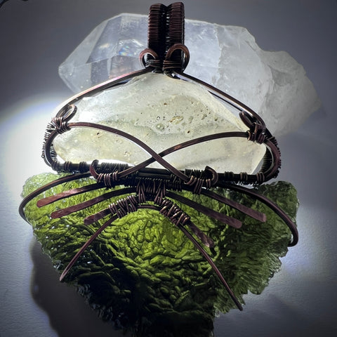 Copper Moldavite & LDG pendant | 14.31g | Maly Chlum