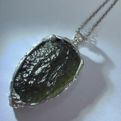 Moldavite Necklace 3.8g Chlum