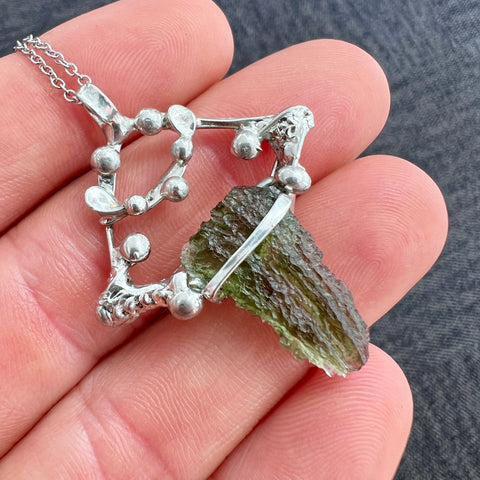 1.8g Moldavite Pendant - Silver Bale
