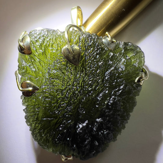 Gold Moldavite Pendant I 20.20g I Marouskovo Pole