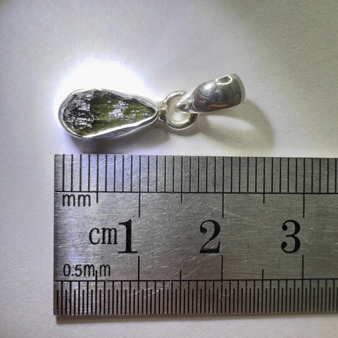 Sterling Silver Moldavite Pendant | 1.34g | Chlum