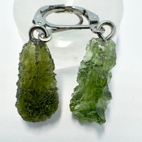 Moldavite Earrings | 3.08g | Chlum