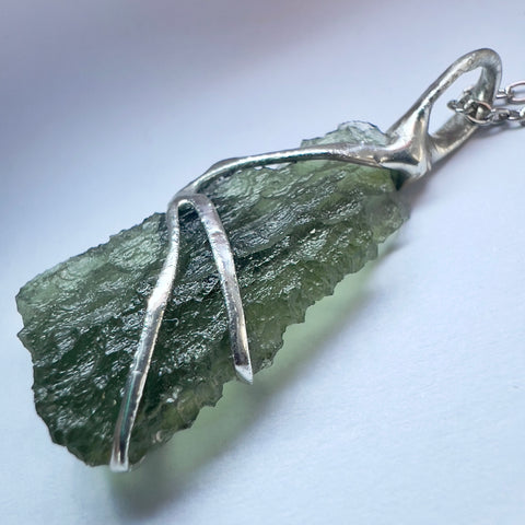 2.3g Moldavite Pendant - Silver Bale