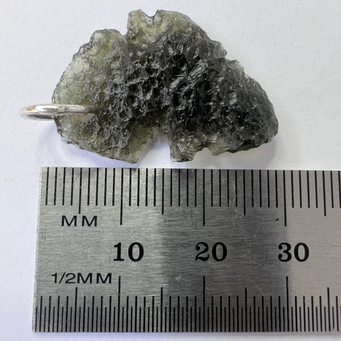 Sterling Silver Moldavite Pendant | 2.41g | Chlum