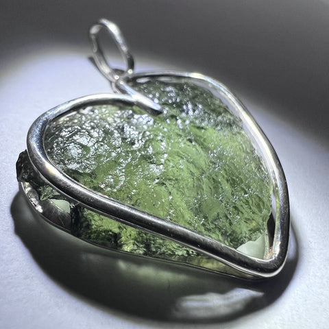 Moldavite Heart Silver Pendant I 3.85g I Vrabce