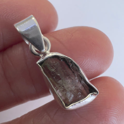 Sterling Silver Moldavite Pendant | 1.40g | Chlum