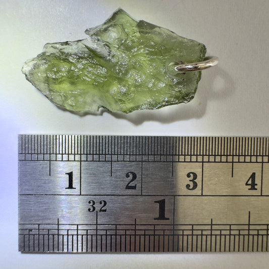 Silver Moldavite Pendant | 1.51g | Chlum