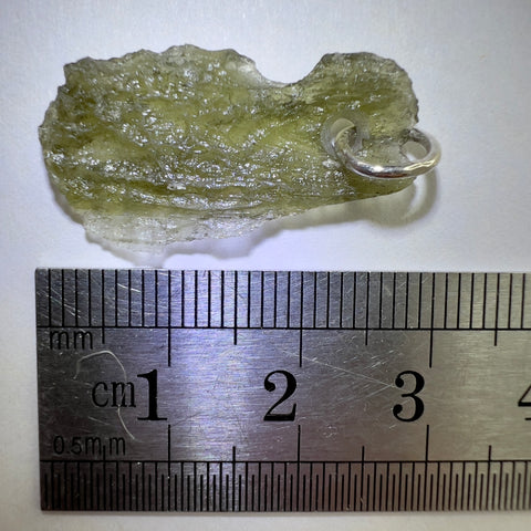 Silver Moldavite Pendant | 1.24g | Chlum
