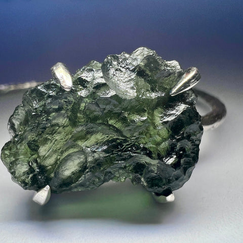 2.45g Moldavite Bracelet in Sterling Silver