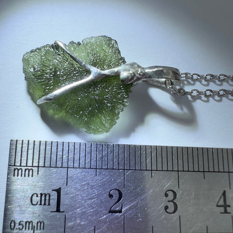 1.8g Moldavite Necklace, Soft Soldered