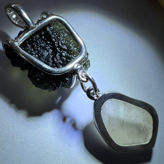 Moldavite & LDG Silver Pendant I 3.85g I Maly Chlum
