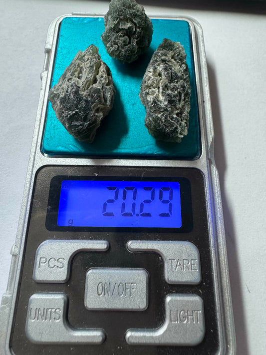 'Frosty' Moldavite Wholesale Lot | 20.29g | Brusna
