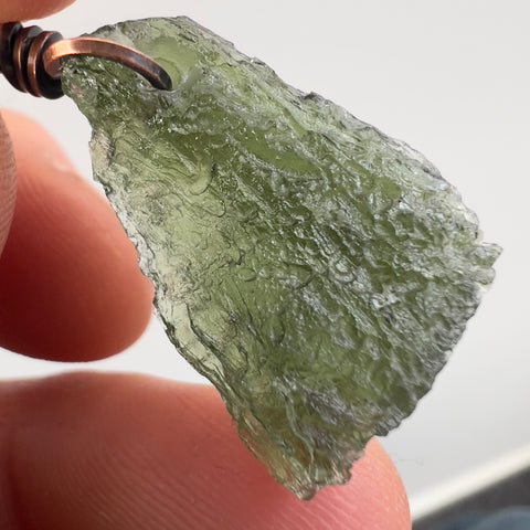 3.3g Moldavite Pendant - Copper Bale