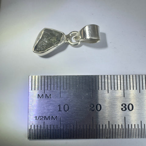Sterling Silver Moldavite Pendant | 1.32g | Chlum