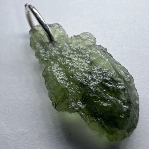 1.18g Natural Moldavite Sterling Silver Pendant