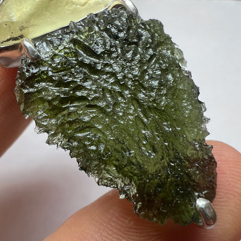 Moldavite & LDG Silver pendant I 5.55g I Marouskovo Pole