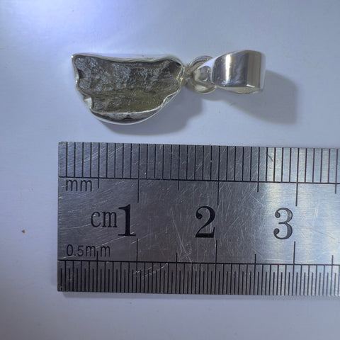 Sterling Silver Moldavite Pendant | 1.56g | Chlum