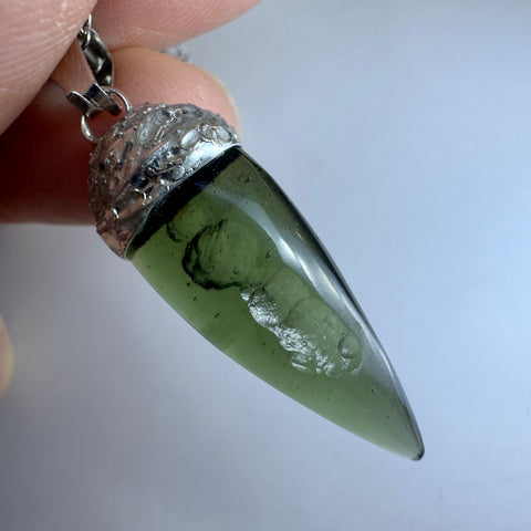 Faceted Moldavite Pendant | 3.92g | Chlum