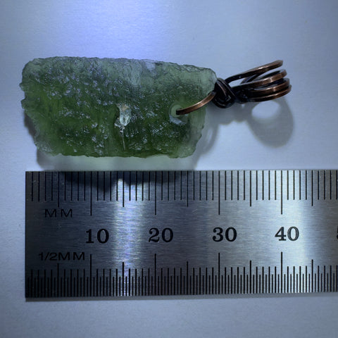 Copper Moldavite Pendant |  3.21g | Marouskovo Pole