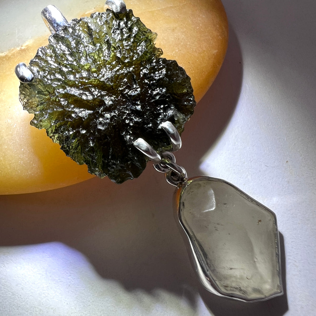 Moldavite & LDG Silver Pendant I 3.85g I Maly Chlum