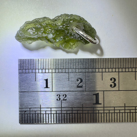 Silver Moldavite Pendant | 1.17g | Chlum