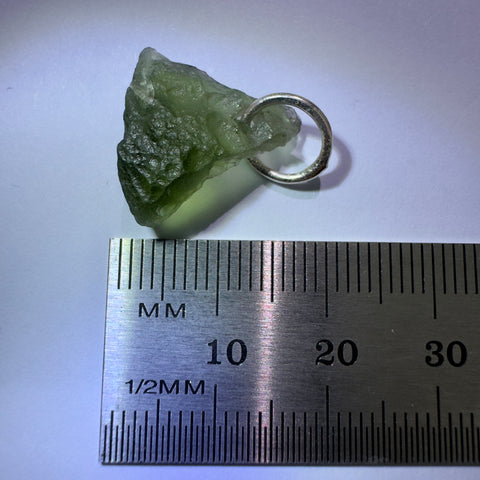 Sterling Silver Moldavite Pendant | 1.03g | Vrabce