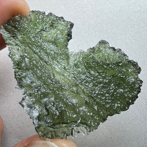 Natural Moldavite Heart I 12.23g I Marouskovo Pole