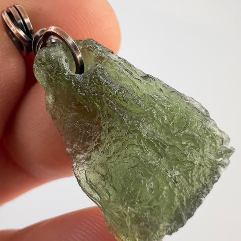 3.3g Moldavite Pendant - Copper Bale