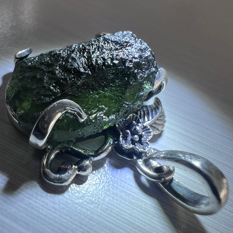 6.07g Moldavite Silver pendant