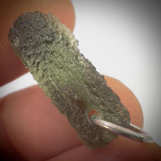 1.64g Natural Moldavite Sterling Silver Pendant