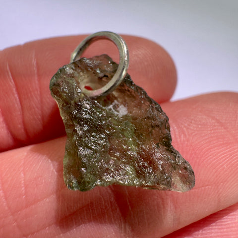 Sterling Silver Moldavite Pendant | 0.85g | Chlum