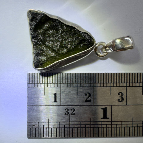 Sterling Silver Moldavite Pendant | 4.0g | Chlum