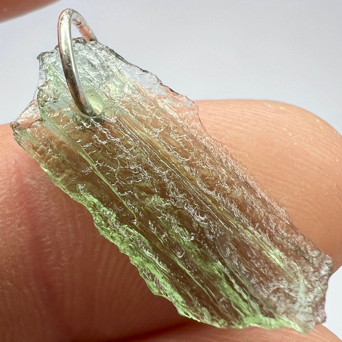 Sterling Silver Moldavite Pendant | 0.77g | Maly Chlum