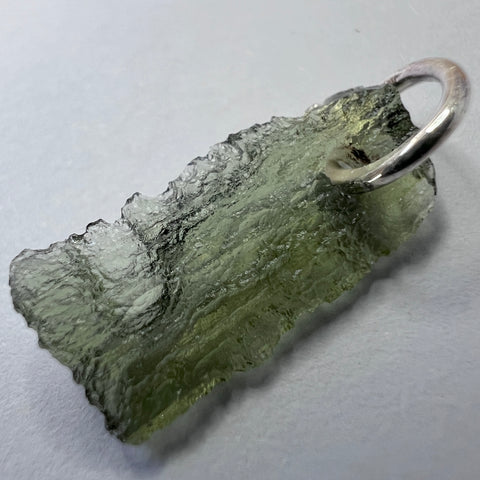 0.53g Natural Moldavite Sterling Silver Pendant