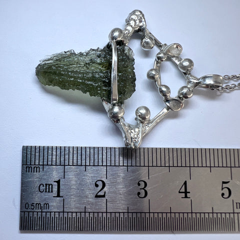 1.8g Moldavite Pendant - Silver Bale