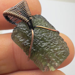 Moldavite & Copper Pendant 2.41g