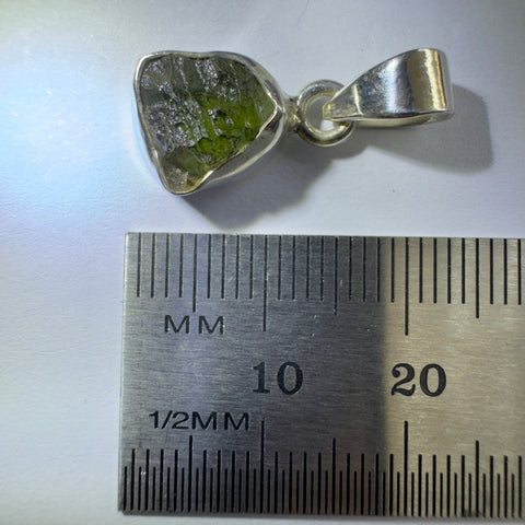Sterling Silver Moldavite Pendant | 1.78g | Chlum