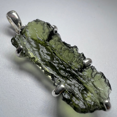 Sterling Silver Moldavite Pendant | 3.30g | Chlum