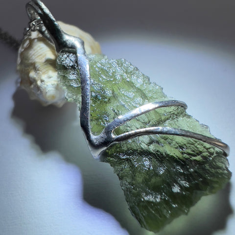 2.3g Moldavite Pendant - Silver Bale