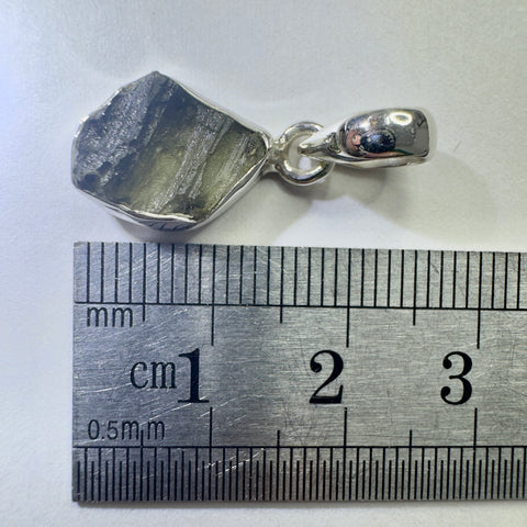 Sterling Silver Moldavite Pendant | 1.76g | Chlum