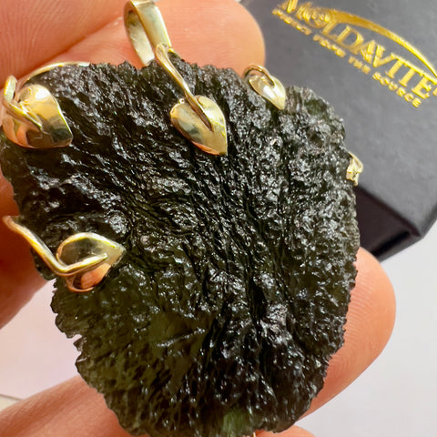 Gold Moldavite Pendant I 20.20g I Marouskovo Pole