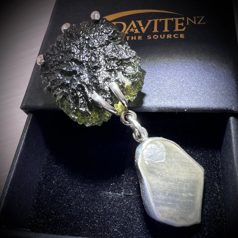 Moldavite & LDG Silver Pendant I 3.85g I Maly Chlum