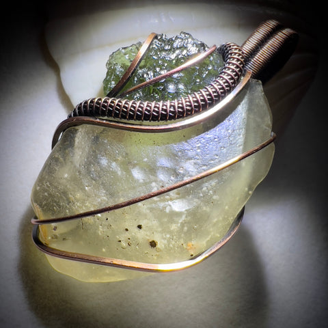 Moldaivte & LDG Copper pendant