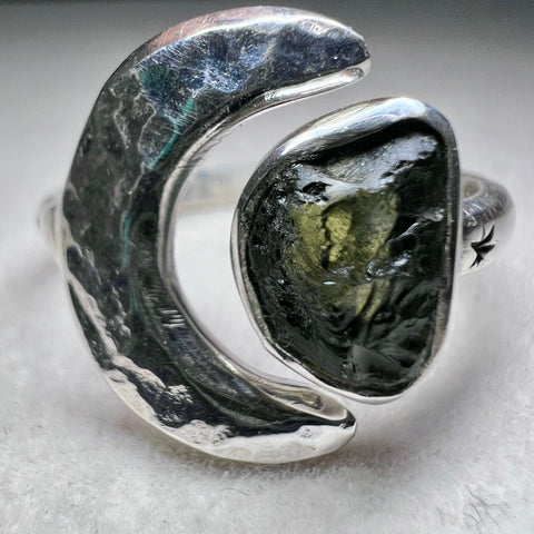 Moldavite Moon Jewellery Bundle – Bracelet & Ring