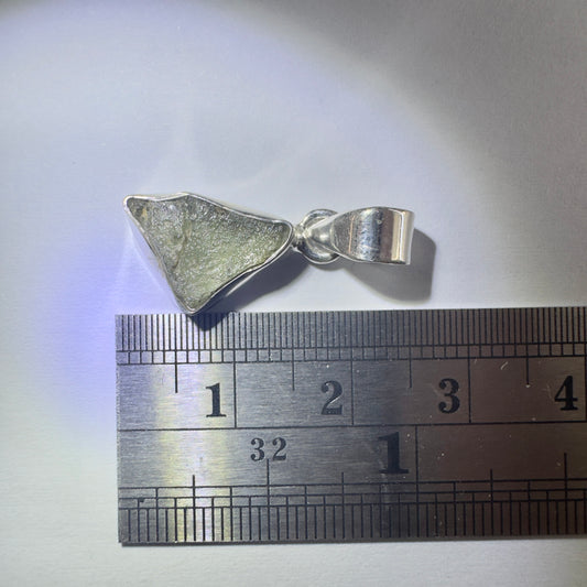 Sterling Silver Moldavite Pendant | 1.6g | Chlum
